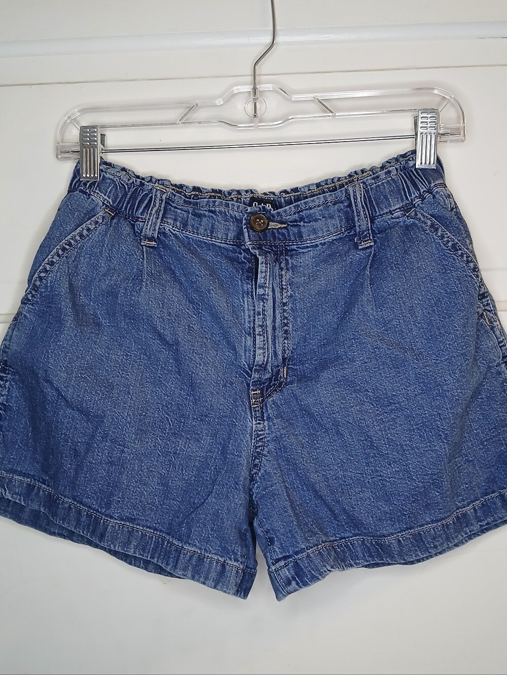 Gap Kids Denim Shorts Girls Size 12 Plus Elastic Waist Blue Jean Shorts